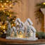 LED Flocked Holiday Village Display 12.5"L