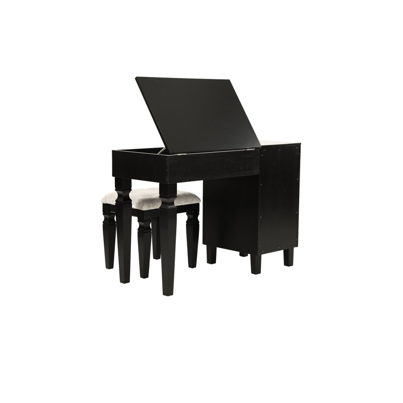 Meuble-lavabo formel de couleur noire - + placage de peuplier, tiroir de rangement pour armoire