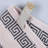 Mikira Athens Cotton Medium Weight Floral Border Greek Key Trim Bath Towel (Set of 4)-182921046