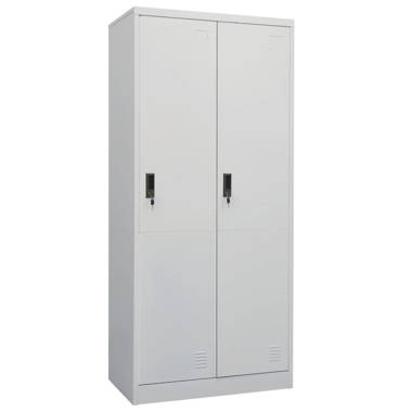 Wardrobe Armoire Clothes Storage Organizer Bedroom Closet Rack Metal Latitude Run Color: White