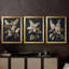 FLORAL Series CLVI - 3 pièces sur toile tendue avec châssis encadré-1933928586-1933928580