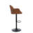 Gareth Swivel Upholstered Adjustable Height Counter Stool with Iron Frame-592960717