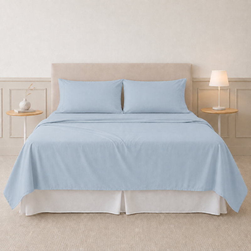 Modern Threads 4-Piece Ultra Soft Microfiber Sheet Set with Deep Pockets in Solids & Prints, Twin Sheet Set with 1 Pillowcase