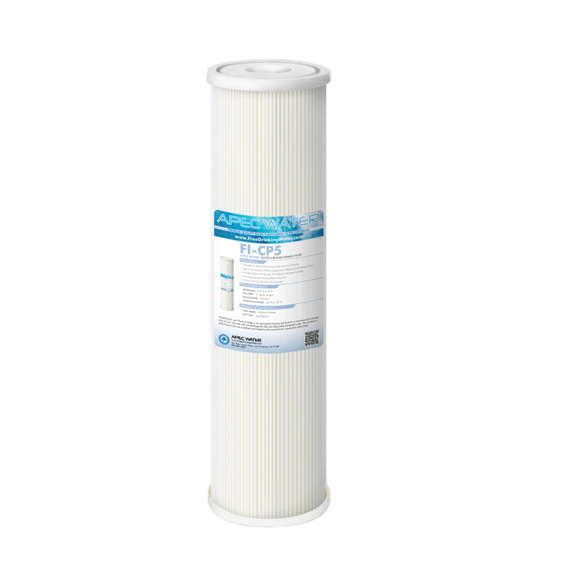 Filtre à eau de sédiments plissés réutilisable grande capacité APEC 5 microns APEC 5 (FI-CP5)