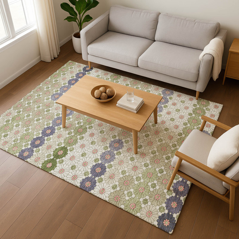Premium Machine Washable Varasteh AMF1678 Geometric Rug, Rectangle 9' x 12'
