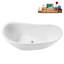 Baignoire autoportante de 63 po avec drain interne Streamline-101412961