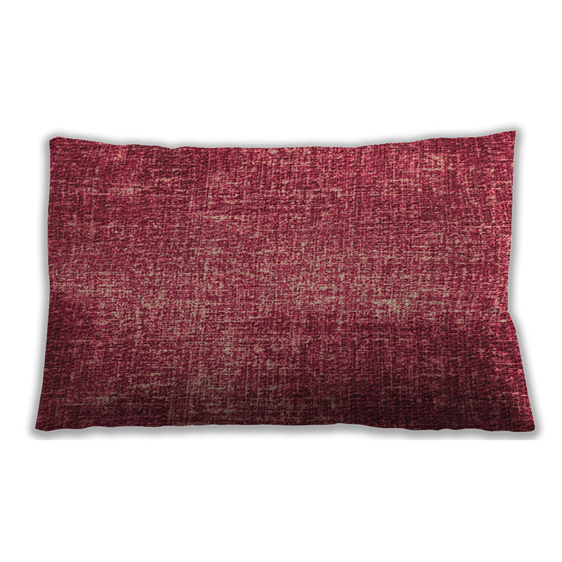 Patterned 2298  Throw Pillow, Microsuede, Red