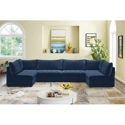 Haryson Velvet U-Shaped Sectional Reversible