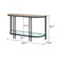 Console Handan de 46,6 po de largeur avec tablette en verre