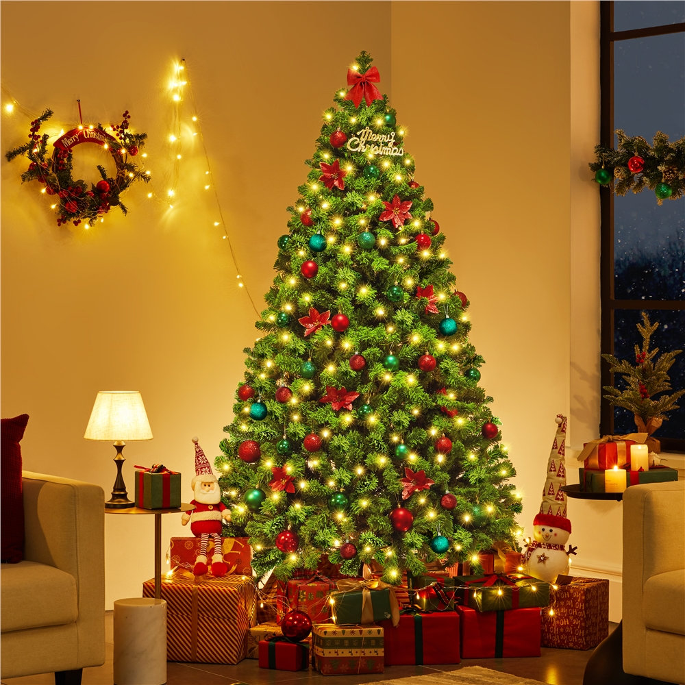 The Holiday Aisle® Harbai Lighted Artificial Spruce Christmas Tree ...