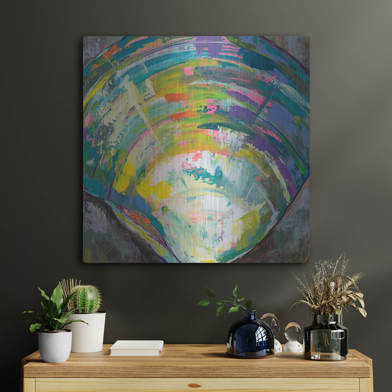 Mur en métal «Lilly Quahog» par Jeanette Vertentes Wrought Studio ™, H 24 po x l 24 po