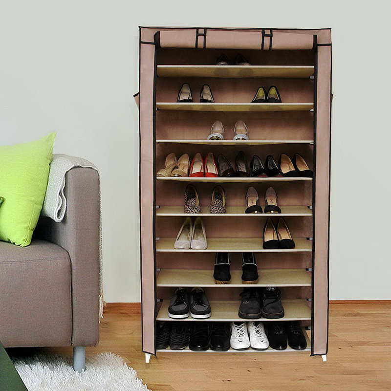 45 Pair Shoe Storage Cabinet, Mocha