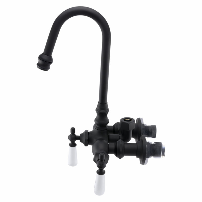Tub Mount Gooseneck Diverter Faucet by Strom Living, Oil Rubbed Bronze