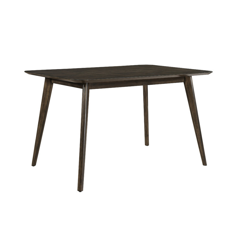 Roxy Counter Height Table, 60 Inch Rectangular Top, Walnut Brown Wood