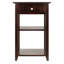 Table de bout en bois massif avec rangement Cecille