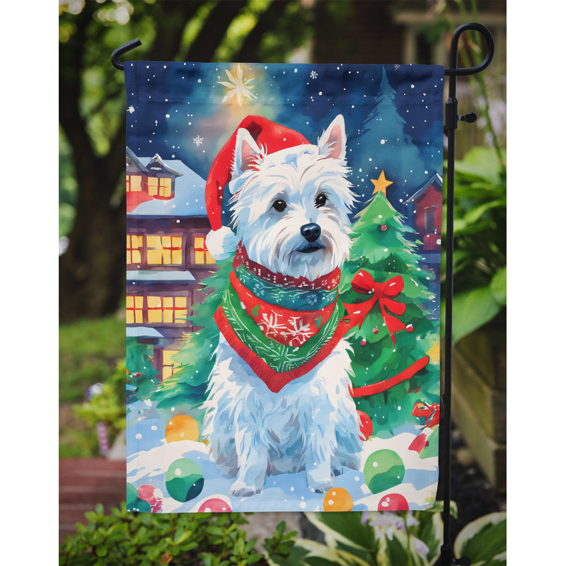 Polyester double face Noël, H 15,5 po x l 11,25 po
