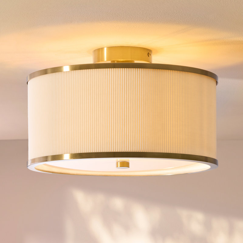 Linen Blend Flush Mount