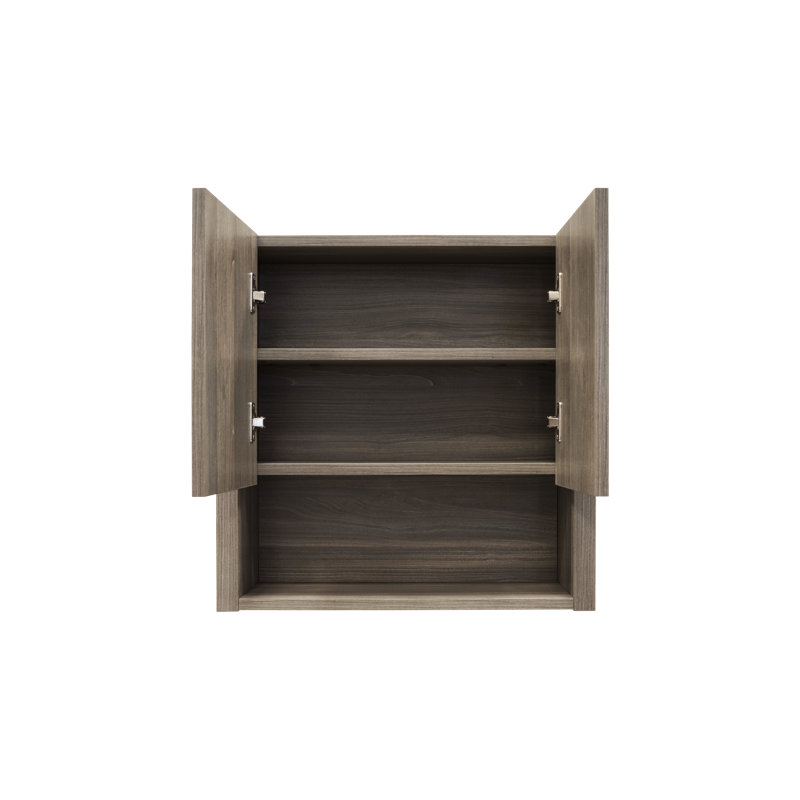 Rangement au-dessus de la toilette l 23,6 po x H 23,6 po Caudille, Gris