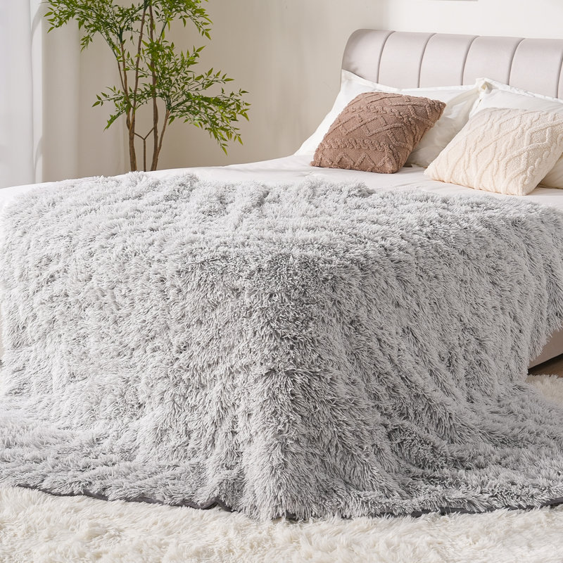 Throw Weighted Blanket, Queen, Gray, 20lbs