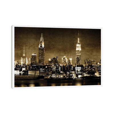 NYC In Sepia by Kate Carrigan - Print on Canvas