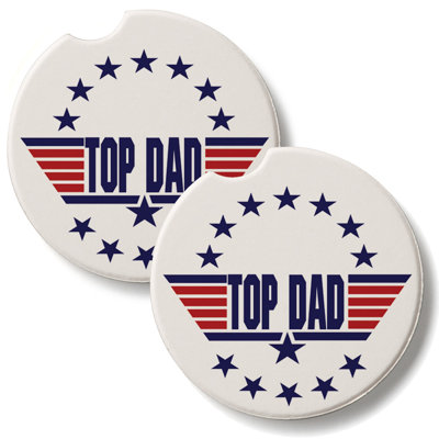 Paquet de 2 sous-verres en pierre Top Dad