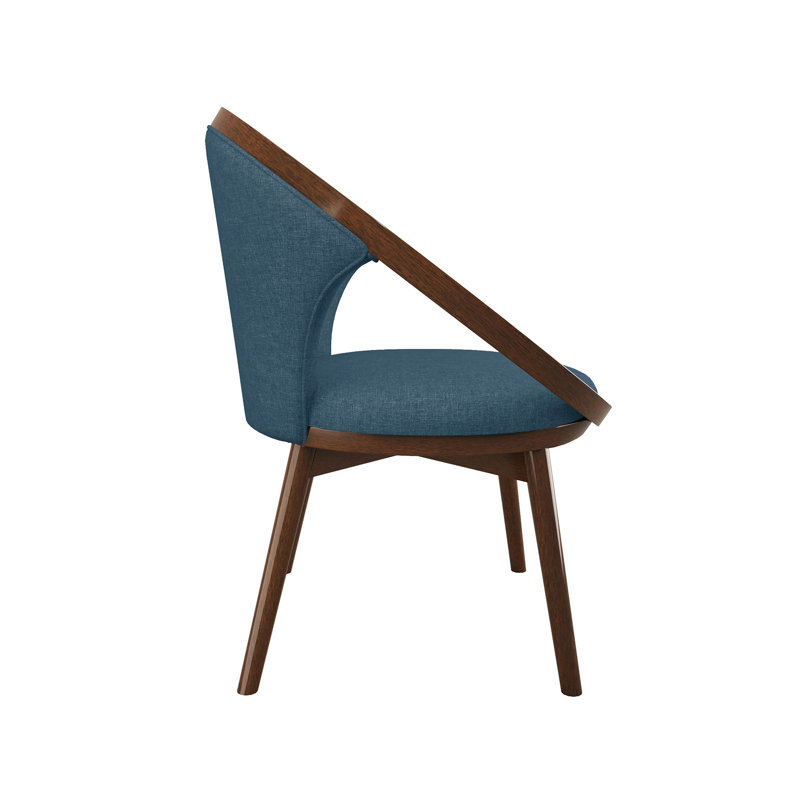 Currington Upholstered Accent Chair, Brown, Blue 100% Polyester