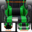 Fauteuil de jeu ergonomique de type course avec repose-pieds rétractable, accoudoirs articulés, inclinaison à 135°, hauteur réglable, pivotement à 360°, charge maximale de 181 kg (400 lbs) pour le bureau et le jeu.-671185117