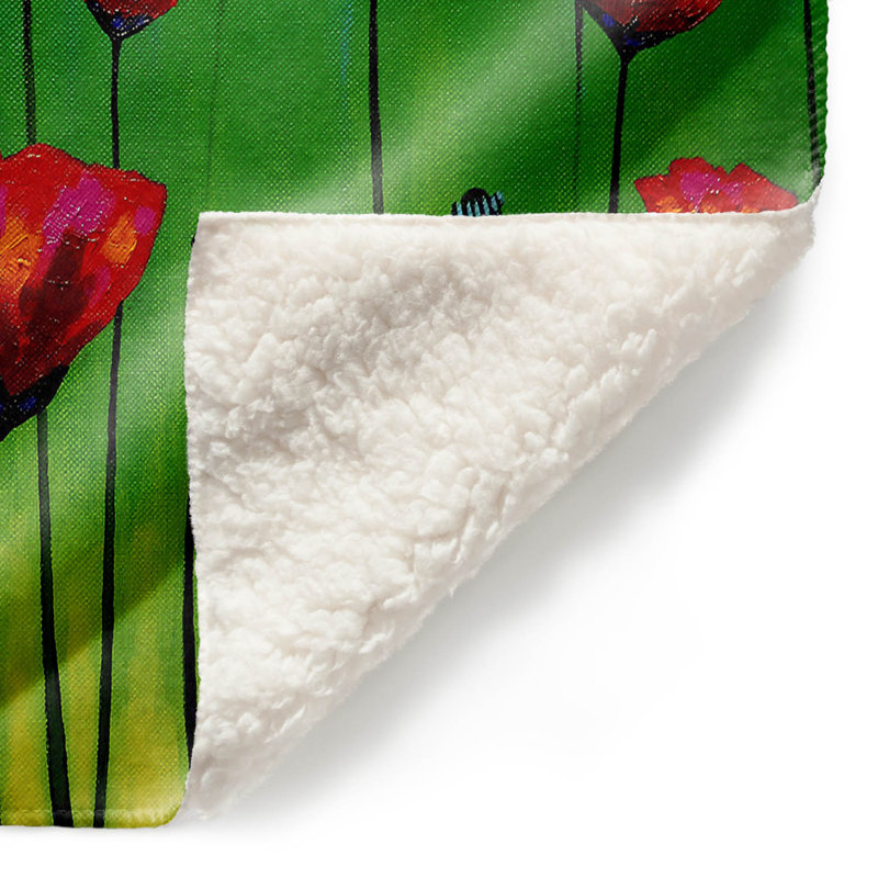 Couverture sherpae avec notes dépilée, l 68 po x L 80 po