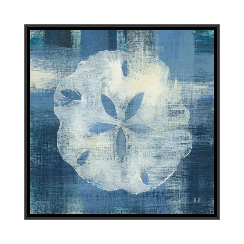 Batik Seas III - Impression sur toile, H 12 po x l 12 po x P 1,5 po, Toile avec cadre noir
