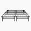 Cadre de lit plateforme très grand et moderne en métal Symira avec conception pliable pratique et rangement sous le lit de 14 pouces de hauteur-810656754