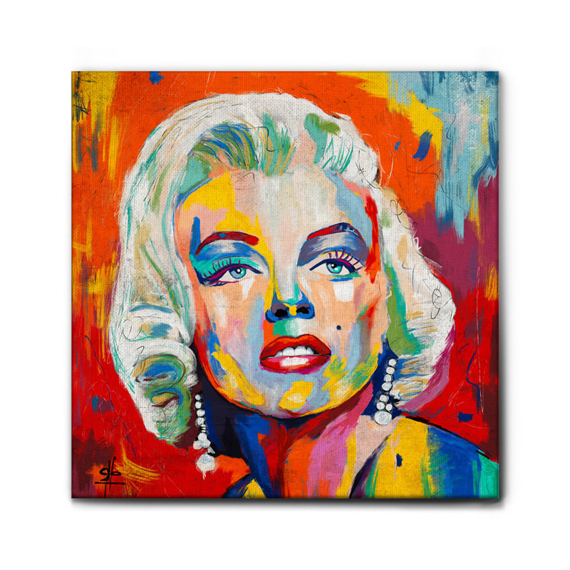 Marilyn 2 - Square Print on Canvas, 70cm H x 70cm W