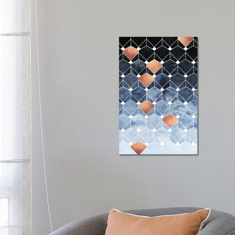 Copper Diamonds, Rectangular by Elisabeth Fredriksson - Wrapped Canvas Print, 66.04 cm H x 45.72 cm W x 3.175 cm D