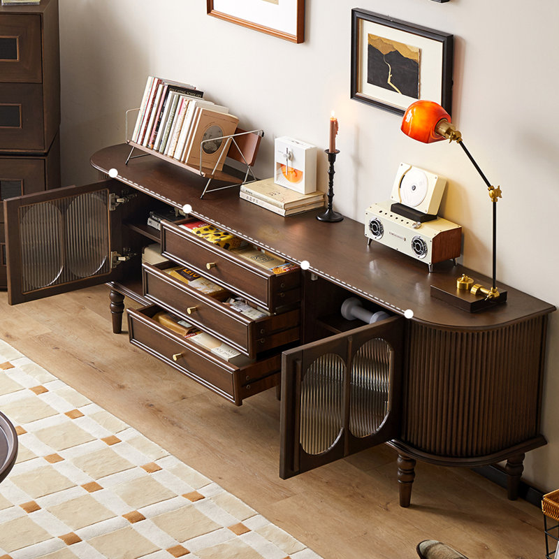 Medieval style TV stand, Brown