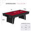 Table de billard Fat Cat Tucson 7' ​​avec billes de retour et surface de jeu rouge-134023921