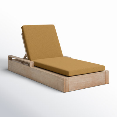 Azul 78.3'' Outdoor Eucalyptus Chaise Lounge