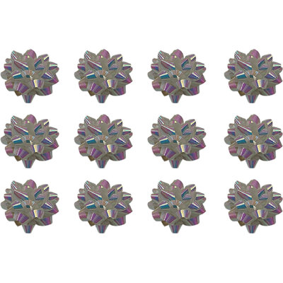 PMU Decorative Star Gift Bows Small 2in (12/Pkg) Pkg/1
