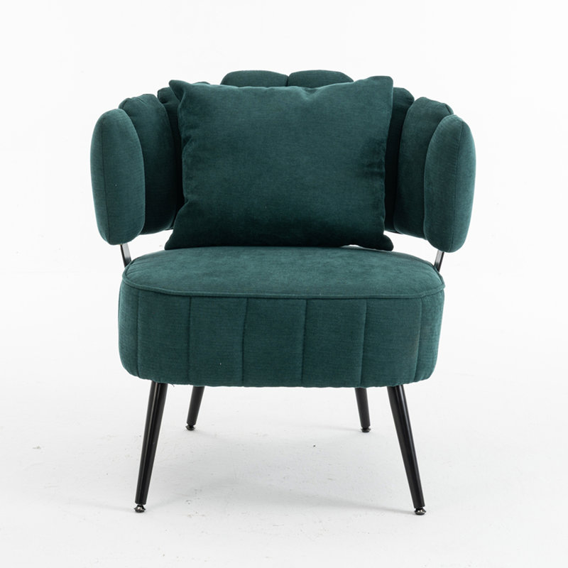 Fauteuil d'appoint moderne à petit espace, Vert
