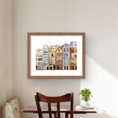 Amsterdam House Hotel, reproduction encadrée brune