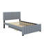 Lit plateforme double en velours avec lit gigogne-108745673