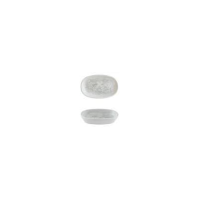 Luna Ocean 4 po x 2,5 po x h: 0,75 po plateau vitrifié ovale (ensemble de 4)
