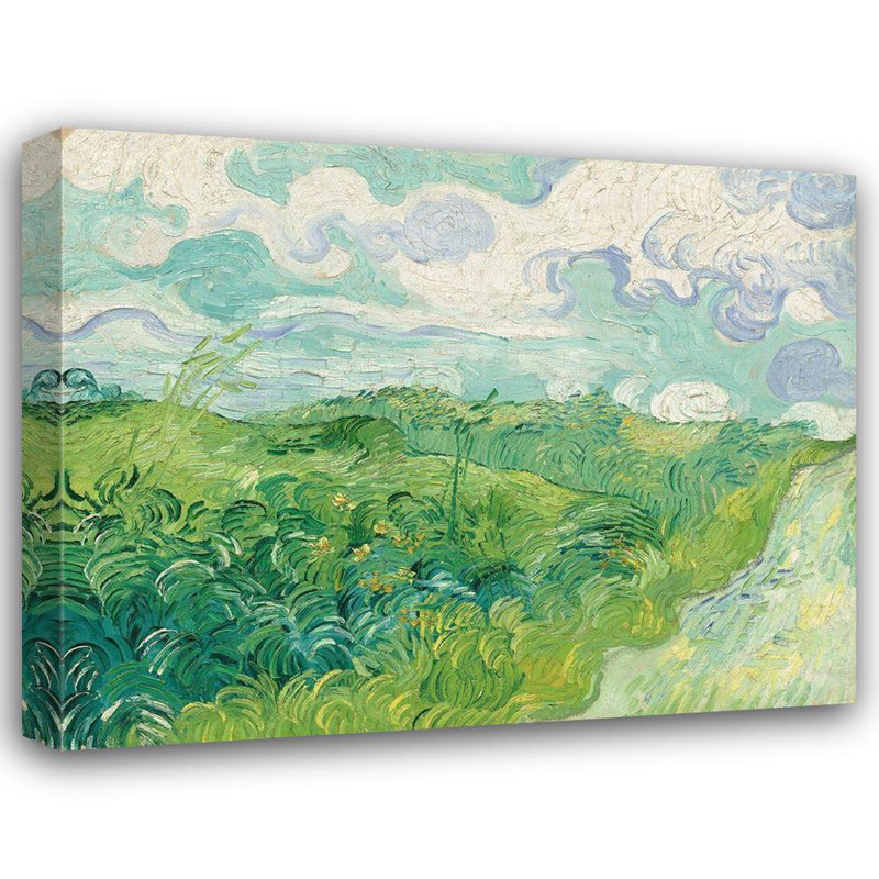 «Red Barrel Studio® van Gogh, Vincent», reproduction d'art sur toile tendue: Green Wheat Fields, Auvers, 1890
