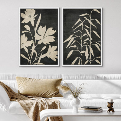 «Nordic Style Abstract Geometric Patterns Home Artwork», 2 pièces sur toile