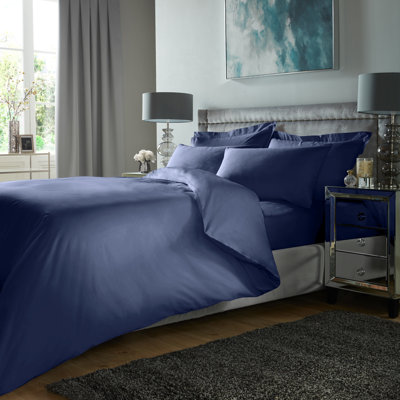 Satin Solid Colour Duvet Cover Set with Pillowcases