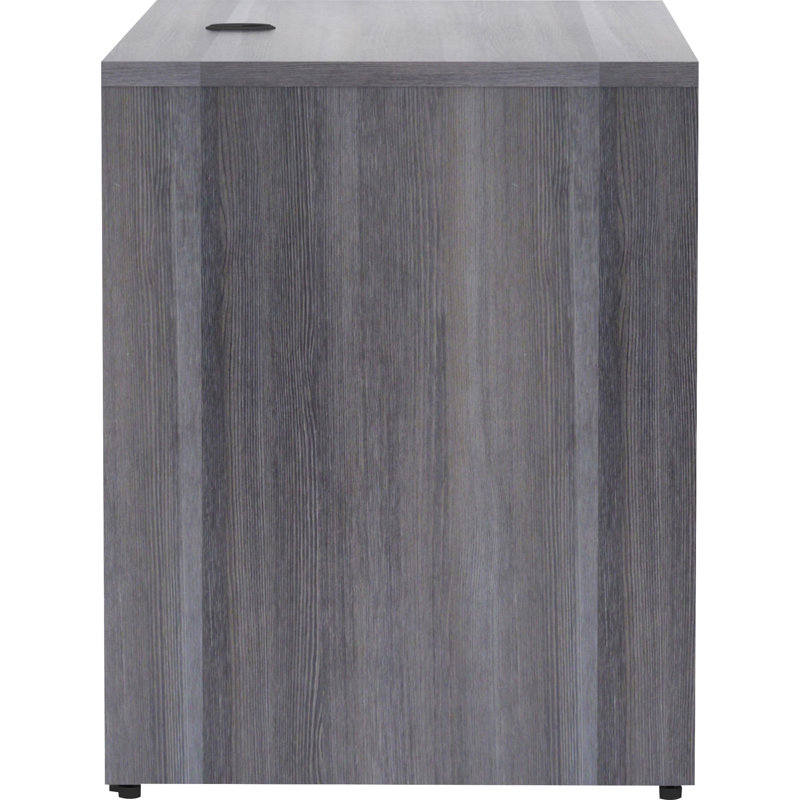 Weathered Charcoal Laminate Desk Return with Adjustable Guides