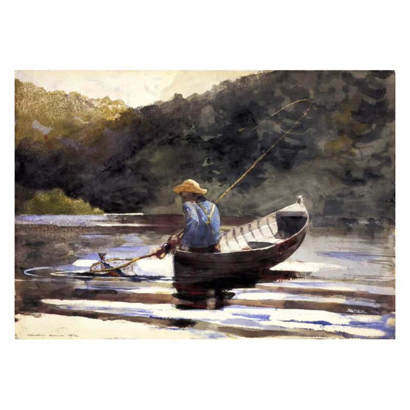 «Boy Fishing» par Winslow Homer - Impression giclée, H 22 po x l 28 po
