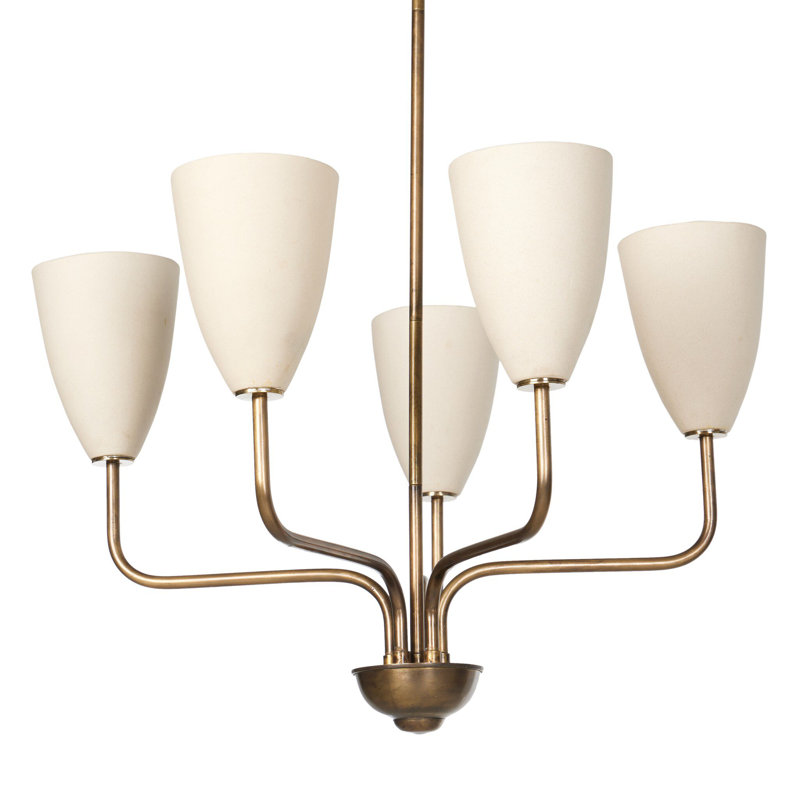 Lodovico Solid Brass 5-Light Chandelier