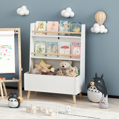 Kids Bookshelf, Book And Magazine Rack, Book Organizer, Toy Storage Cabinet Organizer (Bookshelf)
