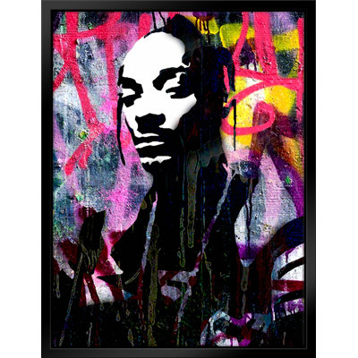 Snoop Rap Pop Art-Giclee on Canvas with Float Frame Vertical