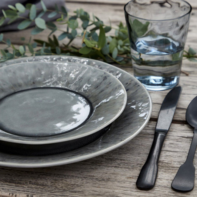 Madeira Stoneware Salad/Dessert Plate, Gray