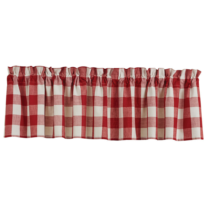  Red Buffalo Check Valance 14x72, Red